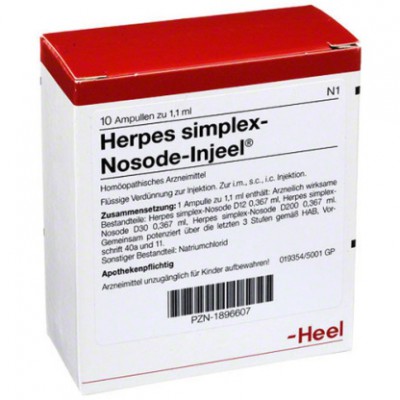 Фото препарата Герпес Симплекс Herpes Simplex Nosode Injeel Ampullen - 100 Шт